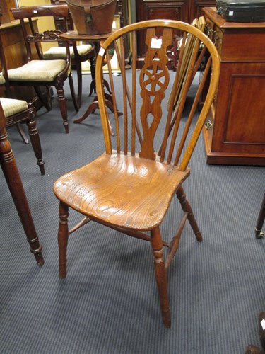 Lot 597 - A 17th century style bobbin turned oak child’s...