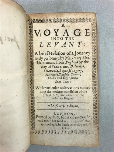 Lot 98 - BLOUNT (Henry) A Voyage into the Levant, A...
