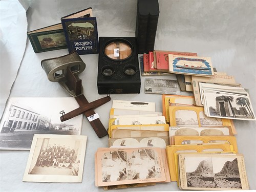 Lot 224 - An Underwood stereoscopic viewer, with partial...