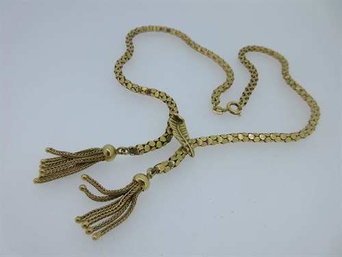Lot 26 - An Italian fancy link negligee necklace