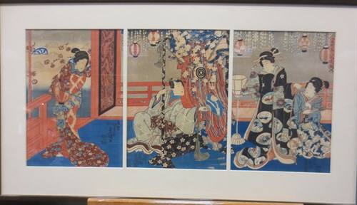 Lot 518 - Utagawa Kunisada (Edo, 1786-1865) Three...