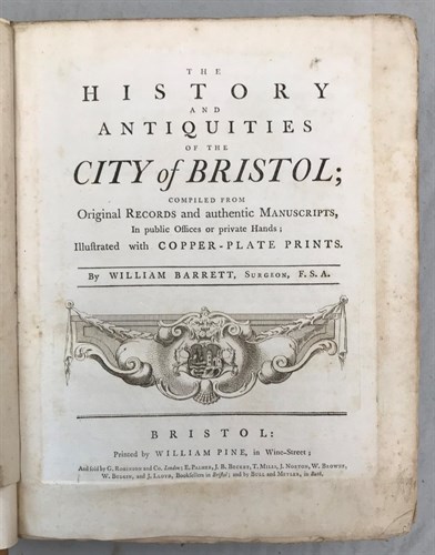 Lot 300 - BARRETT (W) The History and Antiquities of the...