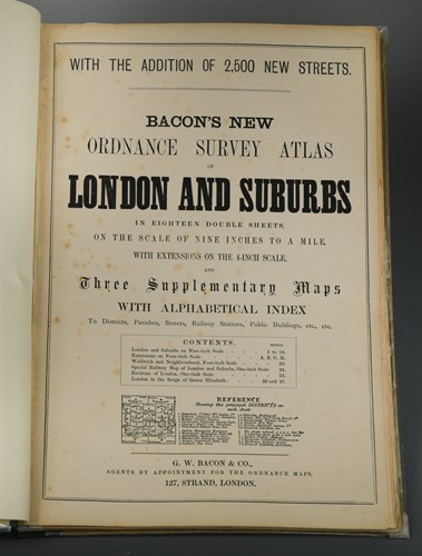 Lot 87 - BACON (G W & Co) Bacon's New Large Scale...