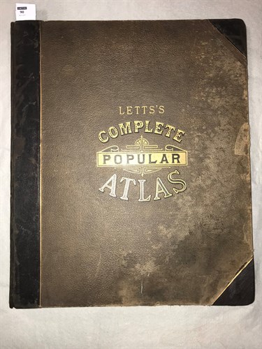 Lot 90 - LETTS'S Popular Atlas, 1889, 2nd edition,...