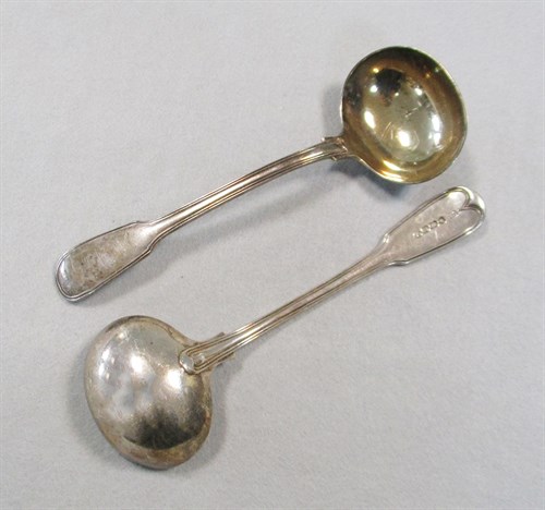 Lot 355 - A pair of George IV silver sauce ladles
