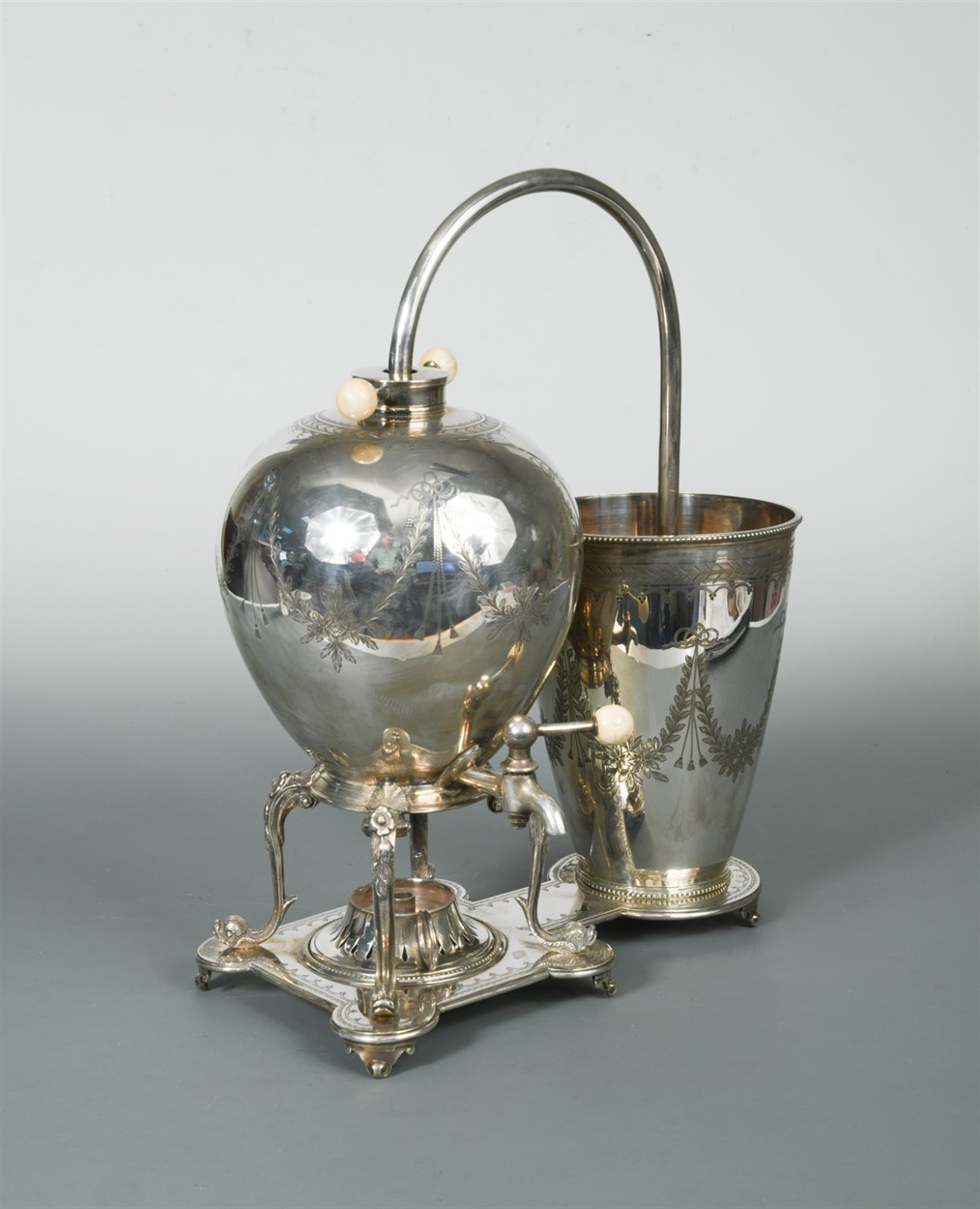 Lot 288 - A Victorian silver plated 'Naperian' coffee maker