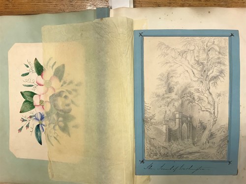 Lot 242 - A Victorian scrap album containing numerous...