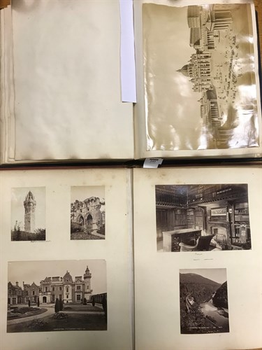 Lot 243 - A Victorian blue leather album of various...