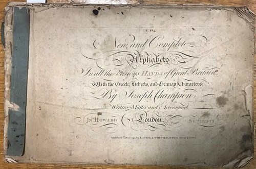 Lot 246 - CHAMPION (Joseph) New and Complete Alphabets...