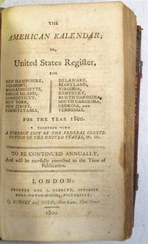 Lot 181 - The Royal Kalender for the year 1800, 4 parts...