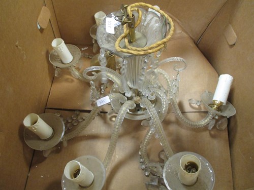 Lot 335 - An eight branch Chandelier.