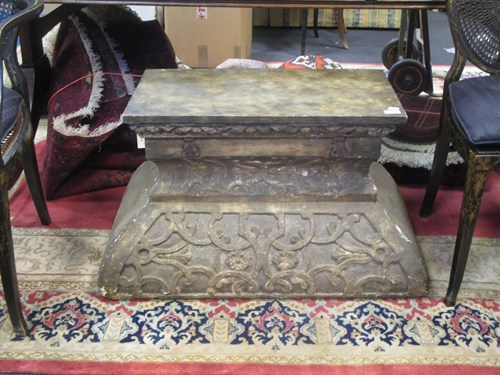 Lot 387 - A carved Venetian architectural plinth