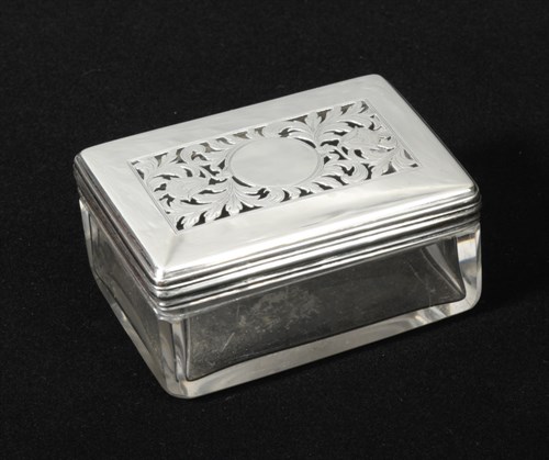 Lot 360 - A William IV silver topped dressing table pomander
