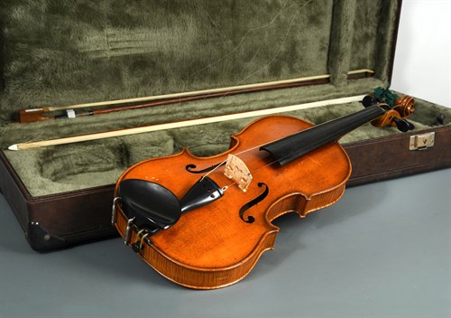 Lot 414 - An English violin by and labelled Frederick Cayford, Maker, London 1882