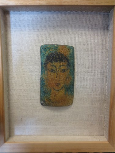 Lot 43 - Roman School, a Fayum portrait of a lady, oil...