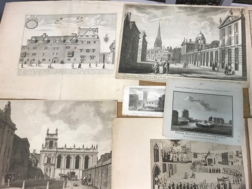 Lot 36 - Oxford, a collection of unframed engravings...