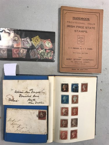 Lot 293 - Postage stamps. A miniature album, stock-book...