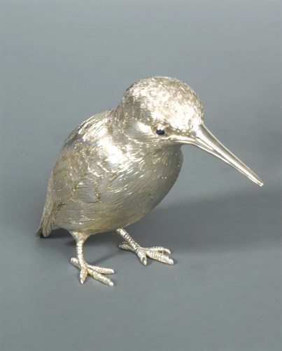 Lot 427 - A 20th century silver model of a kingfisher