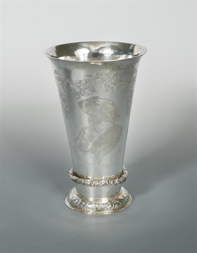 Lot 304 - A Dutch metalwares large beaker