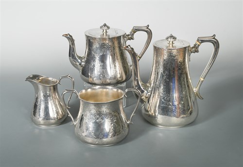 Lot 324 - An American metalwares four piece tea and coffee set