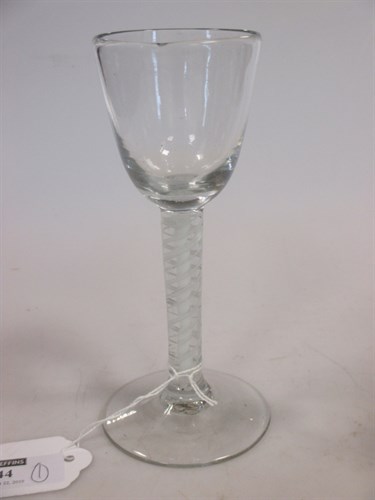 Lot 44 - An 18th century opaque twist glass
