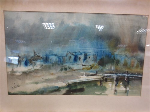 Lot 495 - Three 20th century Chinese landscape...