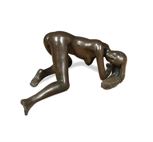 Lot 150 - Shenda Amery (British, born 1937), Feline IV, a large bronze model of a female nude