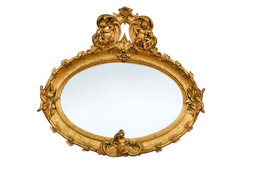 Lot 460 - A 19th century Italian gilt framed mirror
