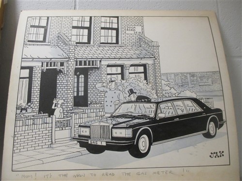 Lot 371 - A Jak cartoon together with another cartoon