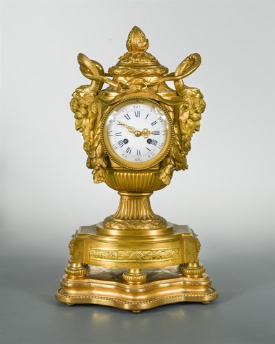 Lot 436 - A French late 19th century neo classical ormolu mantel clock