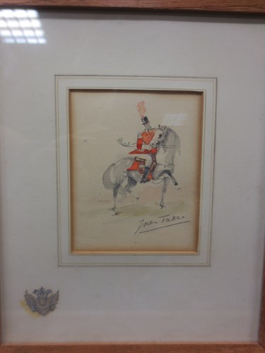 Lot 434 - Ines Takis, Study of a Lipizzaner, signed...