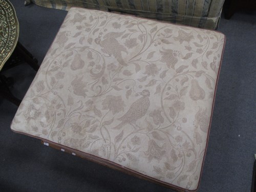 Lot 666 - A large Victorian upholstered stool 44 h x 94...