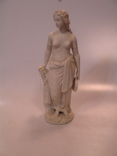 Lot 3 - A Parian figure of a classical maiden, approx...