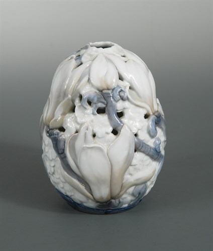 Lot 49 - Jo(Hahn) Locher (Danish, 1876-1960) for Bing & Grondahl, a rare, possibly unique, porcelain vase