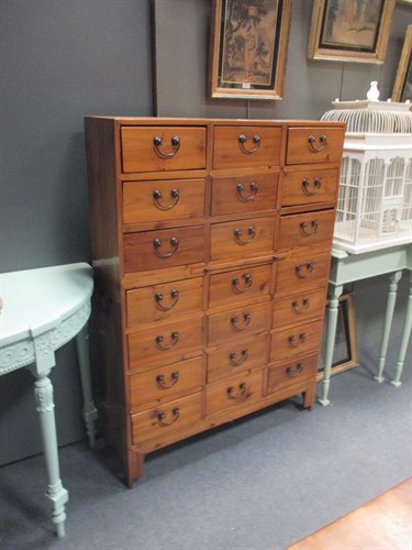 Lot 336 - A Chinese vintage twenty-one drawer Apothecary...
