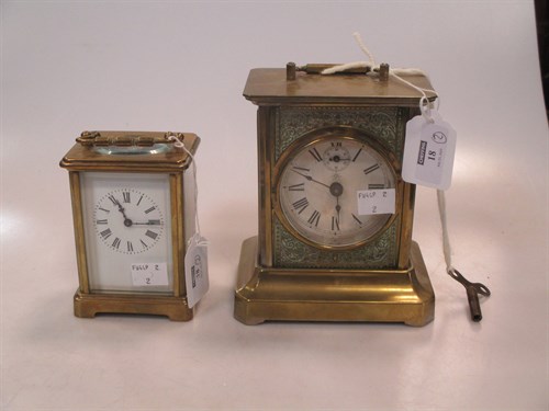 Lot 18 - Two carriage clocks (2)