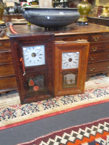Lot 435 - Two American wall clocks and a reproduction...