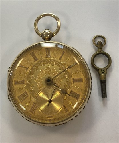 Lot 419 - R. Hess, Liverpool - A William IV 18ct gold open faced pocket watch