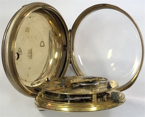 Lot 419 - R. Hess, Liverpool - A William IV 18ct gold open faced pocket watch