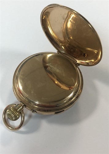 Lot 427 - William Greenwood, Leeds - A George V 9ct gold open faced chronograph pocket watch