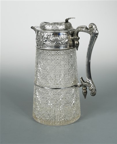 Lot 503 - An Edwardian silver plated fruit cup jug