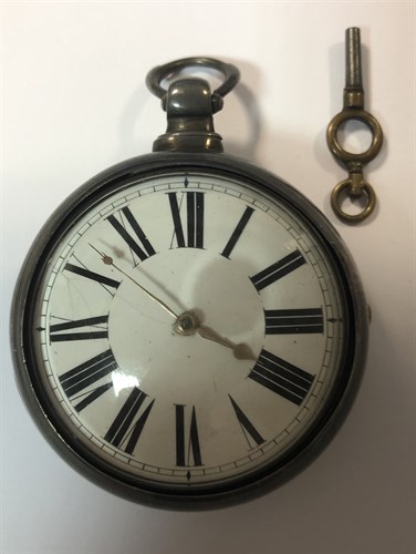 Lot 381 - John Sweden, Hexham - A William IV silver pair cased pocket watch