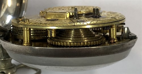 Lot 388 - Mathews, Welchpool - A George III silver pair cased pocket watch
