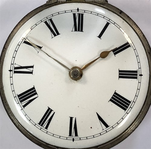 Lot 388 - Mathews, Welchpool - A George III silver pair cased pocket watch