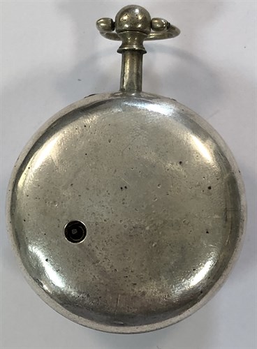 Lot 388 - Mathews, Welchpool - A George III silver pair cased pocket watch