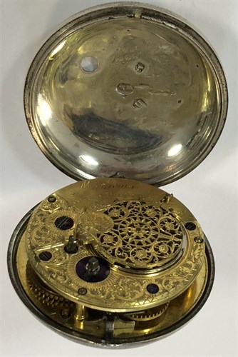 Lot 388 - Mathews, Welchpool - A George III silver pair cased pocket watch