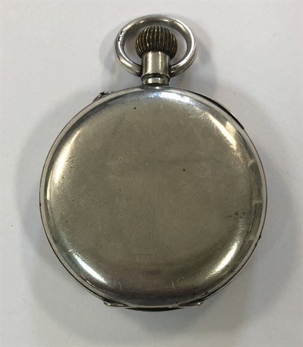 Lot 405 - J.W. Benson - A George V silver open faced chronograph pocket watch