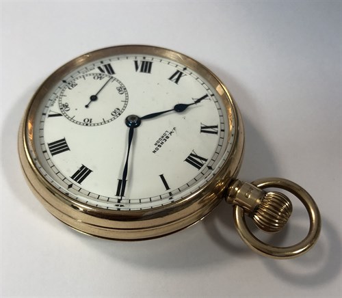 Lot 426 - J.W. Benson  - A George V 9ct gold open faced pocket watch
