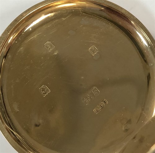 Lot 426 - J.W. Benson  - A George V 9ct gold open faced pocket watch