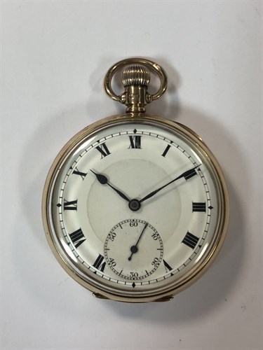Lot 425 - Syren - A George VI 9ct gold open faced pocket watch